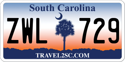 SC license plate ZWL729
