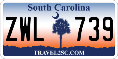 SC license plate ZWL739