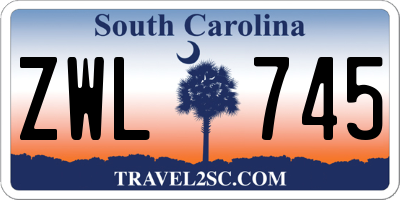 SC license plate ZWL745