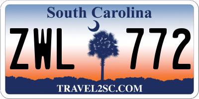 SC license plate ZWL772