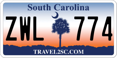 SC license plate ZWL774