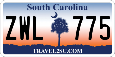 SC license plate ZWL775