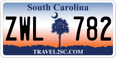 SC license plate ZWL782