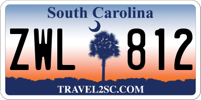 SC license plate ZWL812
