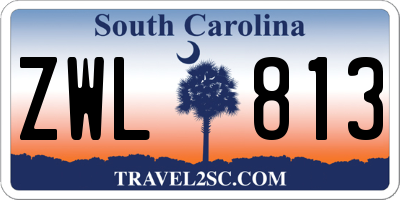 SC license plate ZWL813