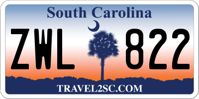 SC license plate ZWL822