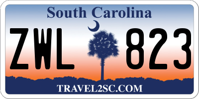 SC license plate ZWL823