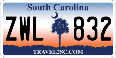SC license plate ZWL832