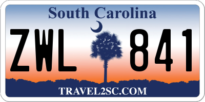 SC license plate ZWL841