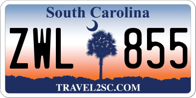 SC license plate ZWL855
