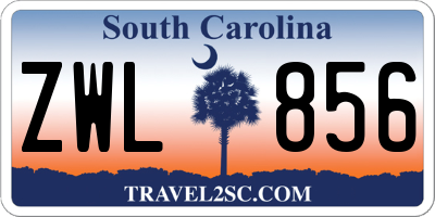 SC license plate ZWL856