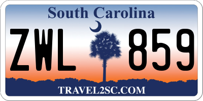SC license plate ZWL859