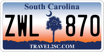 SC license plate ZWL870