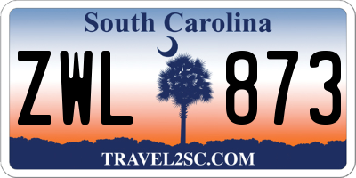 SC license plate ZWL873