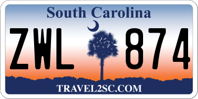 SC license plate ZWL874