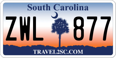 SC license plate ZWL877