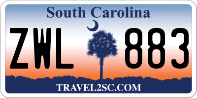 SC license plate ZWL883