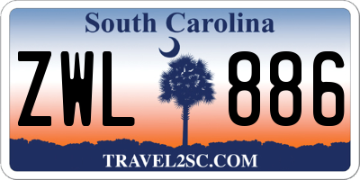 SC license plate ZWL886
