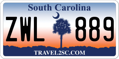 SC license plate ZWL889
