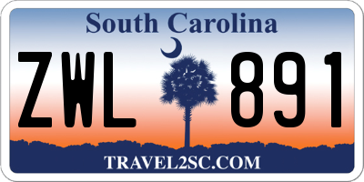SC license plate ZWL891