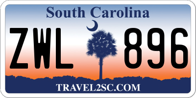 SC license plate ZWL896