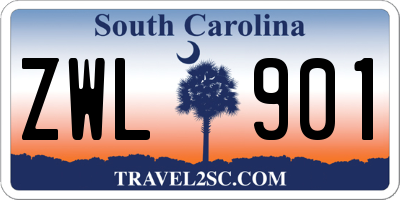 SC license plate ZWL901