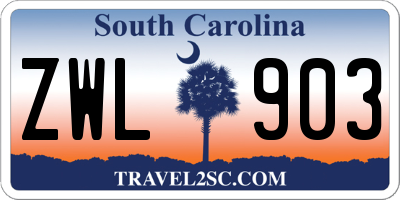 SC license plate ZWL903