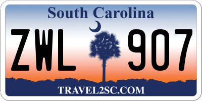 SC license plate ZWL907