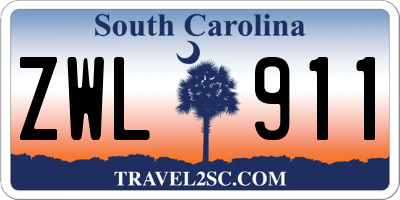 SC license plate ZWL911