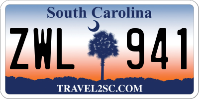 SC license plate ZWL941