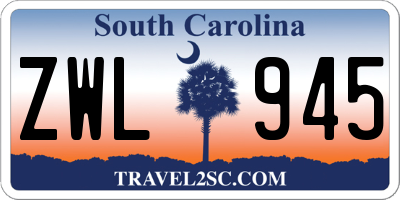 SC license plate ZWL945