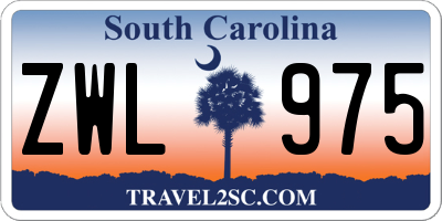 SC license plate ZWL975