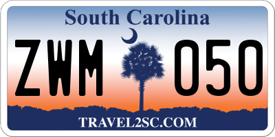 SC license plate ZWM050