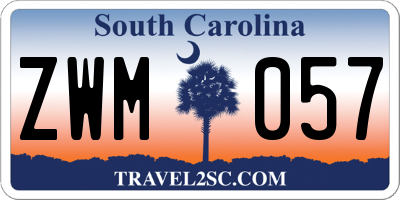 SC license plate ZWM057