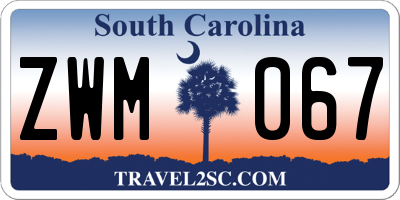 SC license plate ZWM067