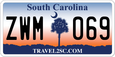 SC license plate ZWM069