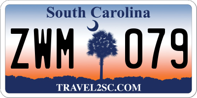 SC license plate ZWM079