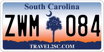 SC license plate ZWM084