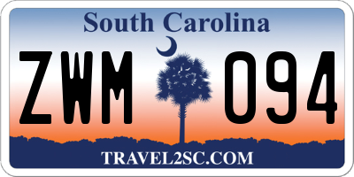 SC license plate ZWM094