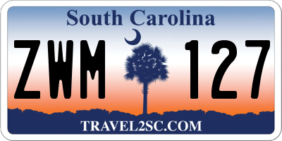 SC license plate ZWM127