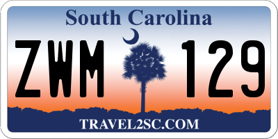 SC license plate ZWM129