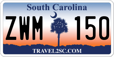 SC license plate ZWM150