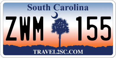 SC license plate ZWM155