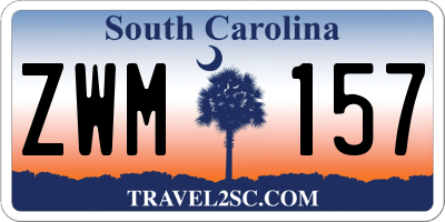 SC license plate ZWM157