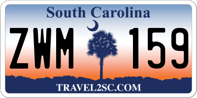 SC license plate ZWM159