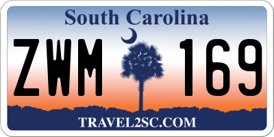 SC license plate ZWM169