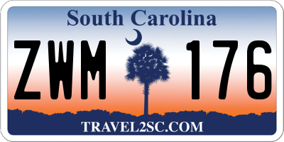 SC license plate ZWM176