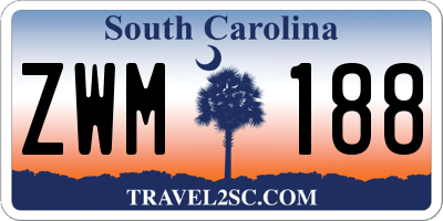 SC license plate ZWM188