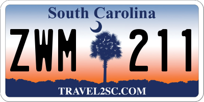 SC license plate ZWM211