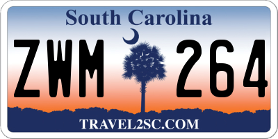 SC license plate ZWM264